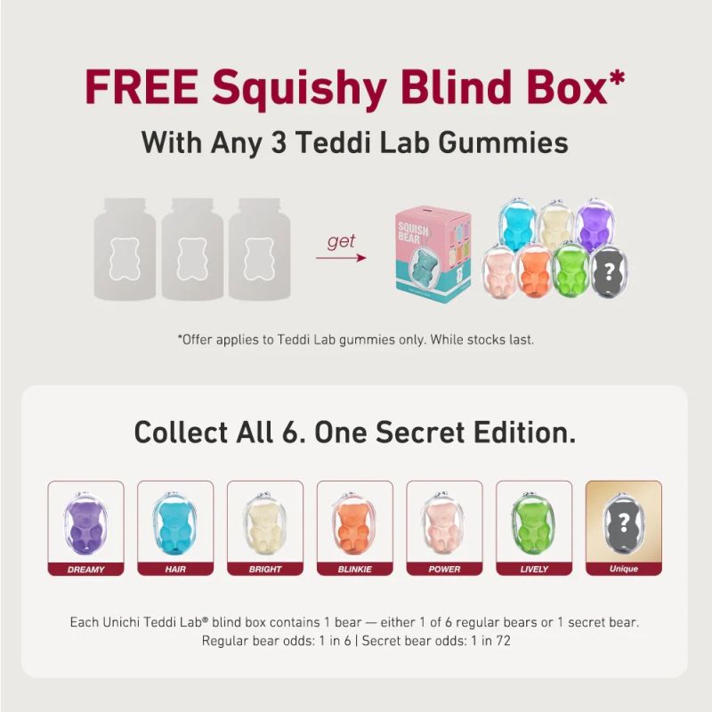 Unichi Teddi Lab Cranberry Extract Gummy 60 Gummies