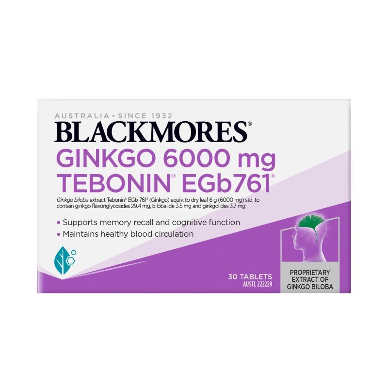 Blackmores Ginkgo 6000mg 30 Tablets