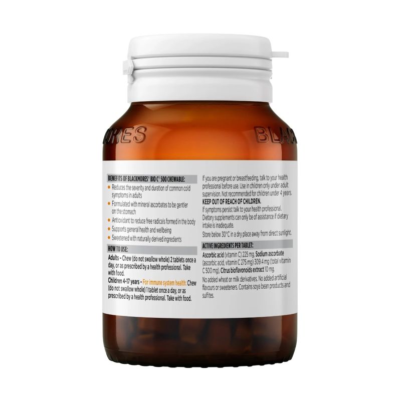 Blackmores Bio C 500 Chewable 50 Tablets