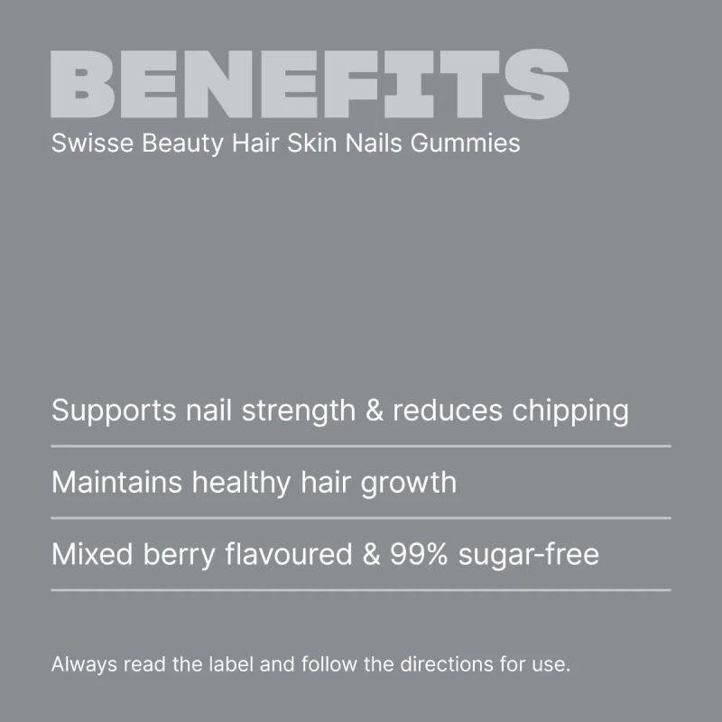 Swisse Beauty Hair Skin Nails Gummies 50 Pastilles