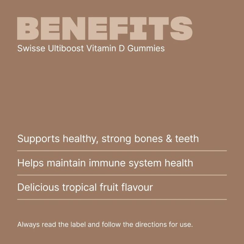 Swisse Ultiboost Vitamin D Gummies 60 Pastilles