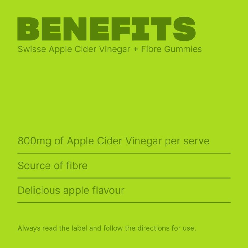 Swisse Apple Cider Vinegar + Fibre Gummies 45 Pack