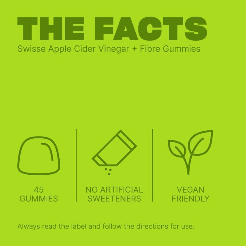 Swisse Apple Cider Vinegar + Fibre Gummies 45 Pack