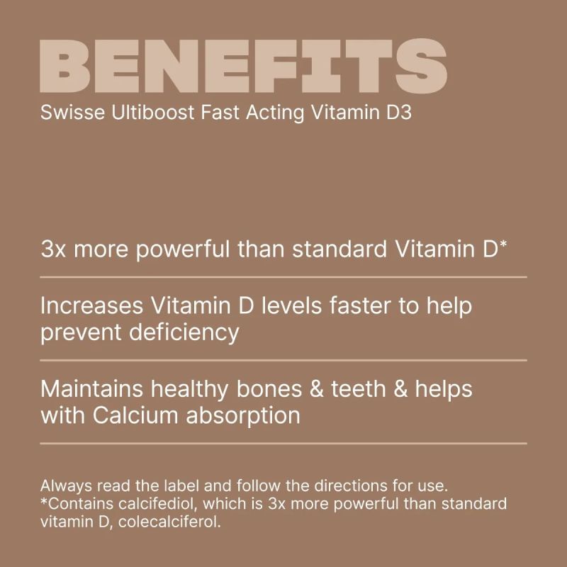 Swisse Ultiboost Fast Acting Vitamin D3 90 Tablets