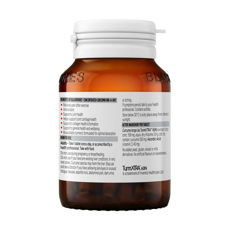 Blackmores Concentrated Curcumin One-A-Day 60 Tablets