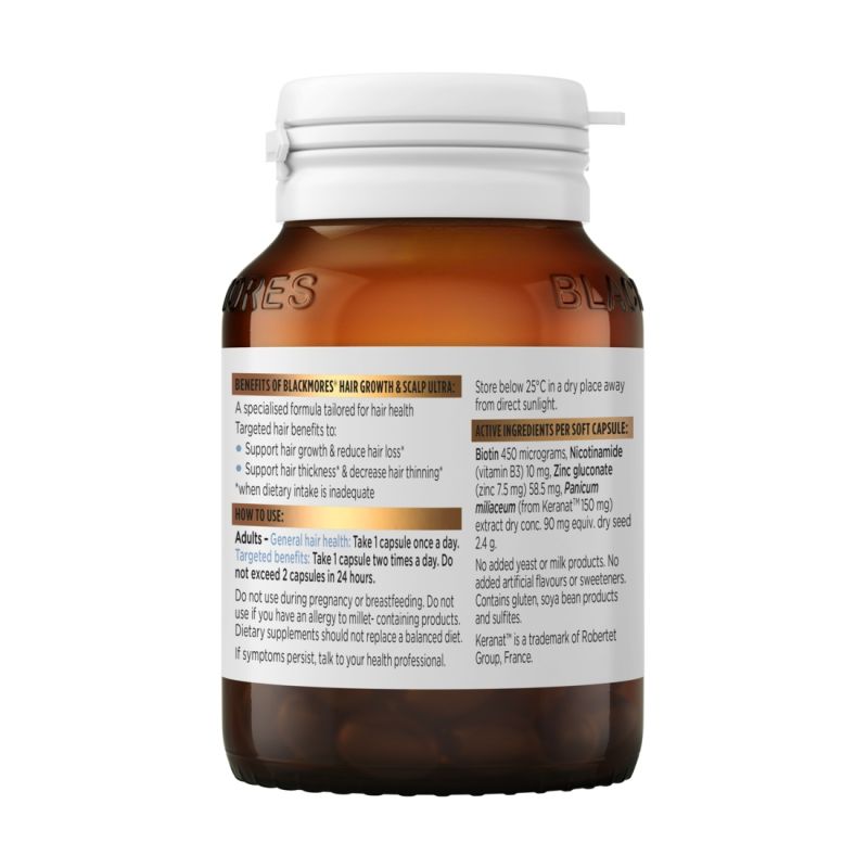 Blackmores Hair Growth & Scalp Ultra 60 Capsules