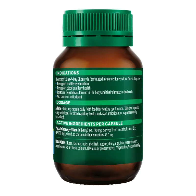 Thompson's One-A-Day Bilberry 12000mg 60 Capsules