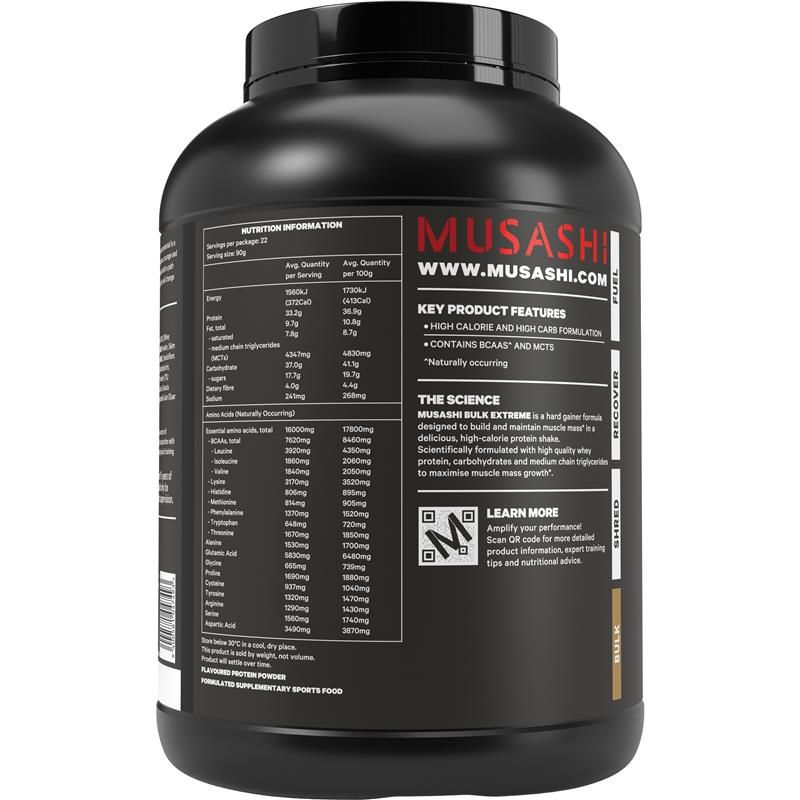 Musashi Bulk Extreme Chocolate 2kg