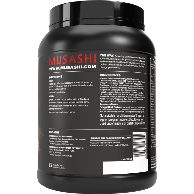 Musashi Bulk Protein Vanilla Milkshake 900g