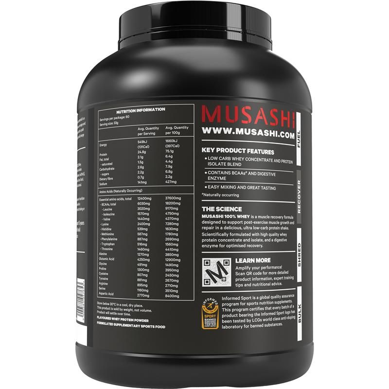 Musashi 100%  Whey Chocolate 2kg