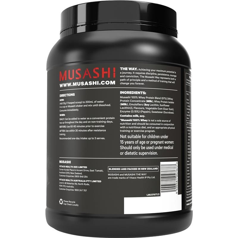 Musashi 100% Whey Vanilla Milkshake 900g