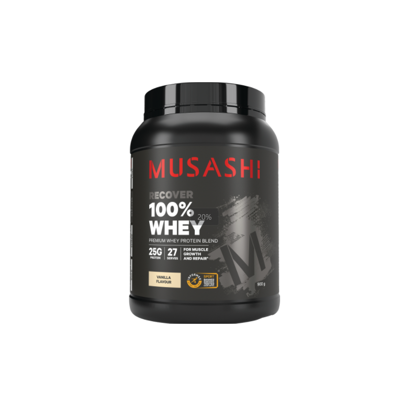 Musashi 100% Whey Vanilla Milkshake 900g