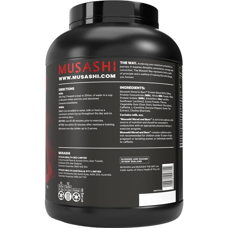 Musashi Shred And Burn Chocolate 2kg