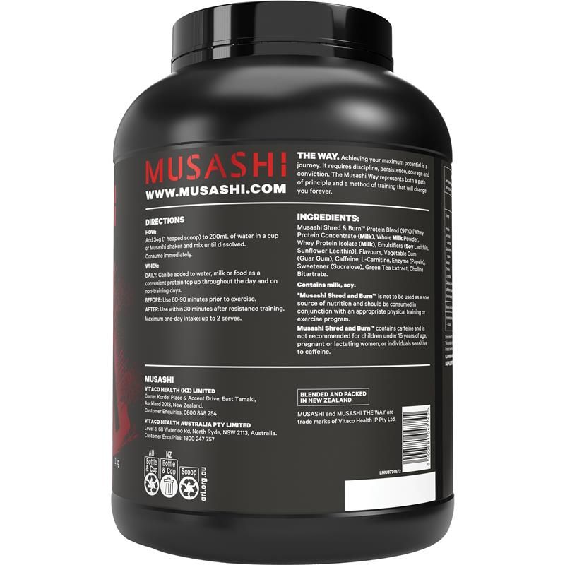 Musashi Shred And Burn Vanilla 2kg