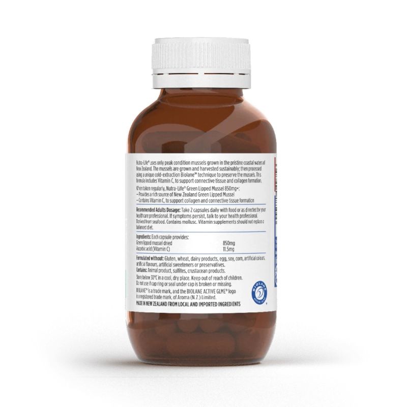 Nutra-Life Grn Lipped Mussel 850mg 90 Capsules