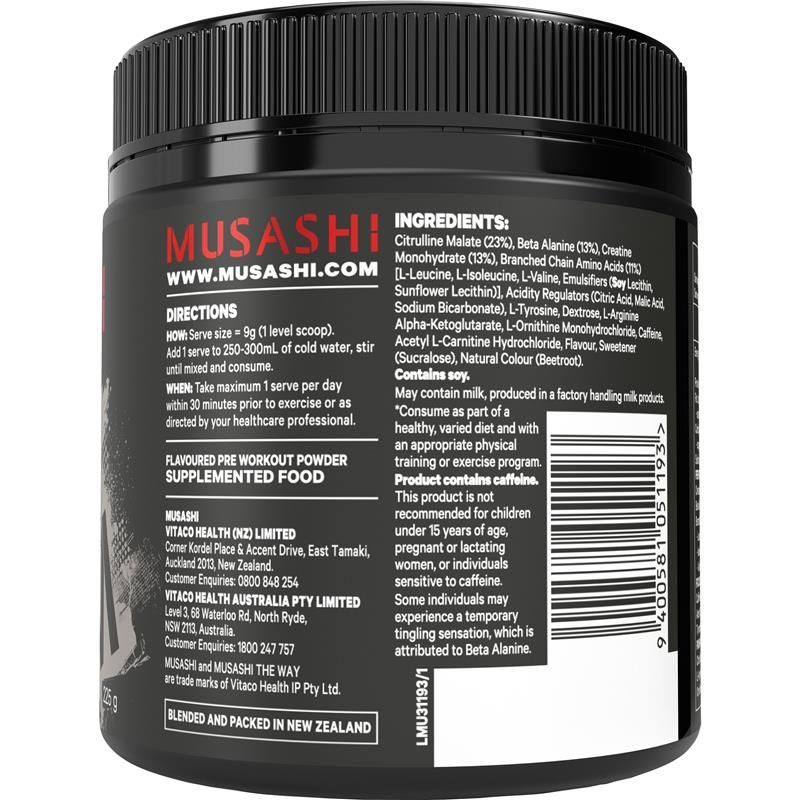 Musashi Pre Workout Watermelon 225g