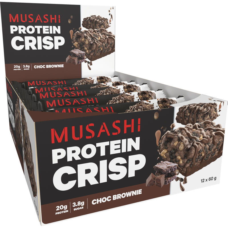 Musashi Protein Crisp Choc Brownie 60g x 12