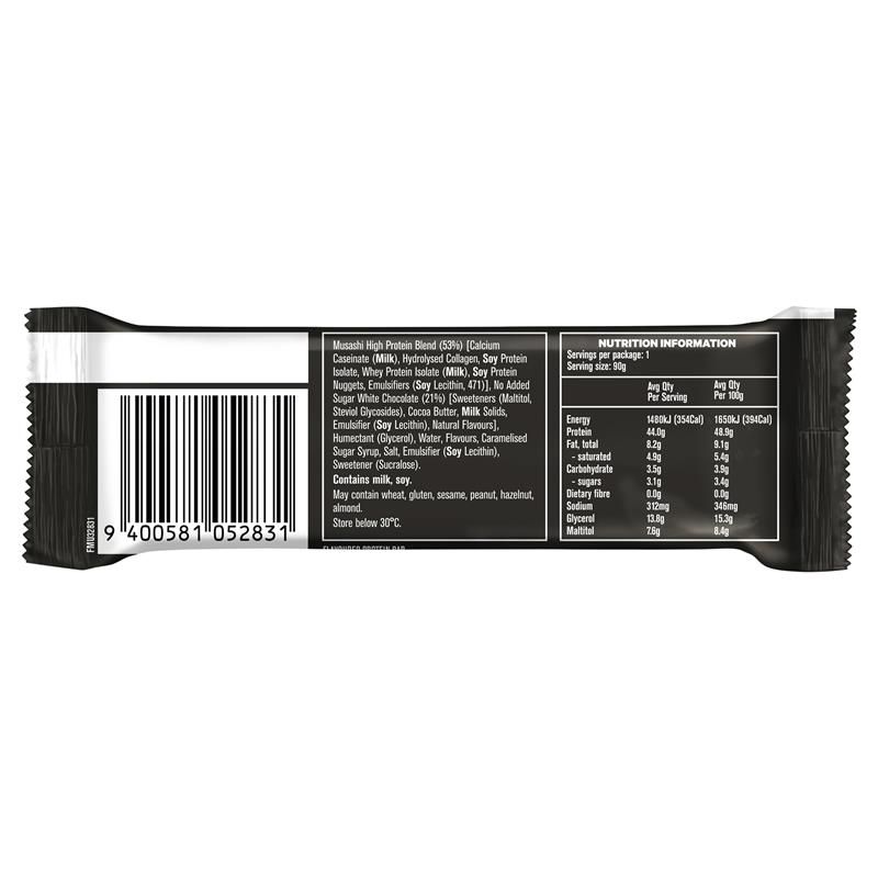 Musashi High Protein White Choc Caramel 90g x 12