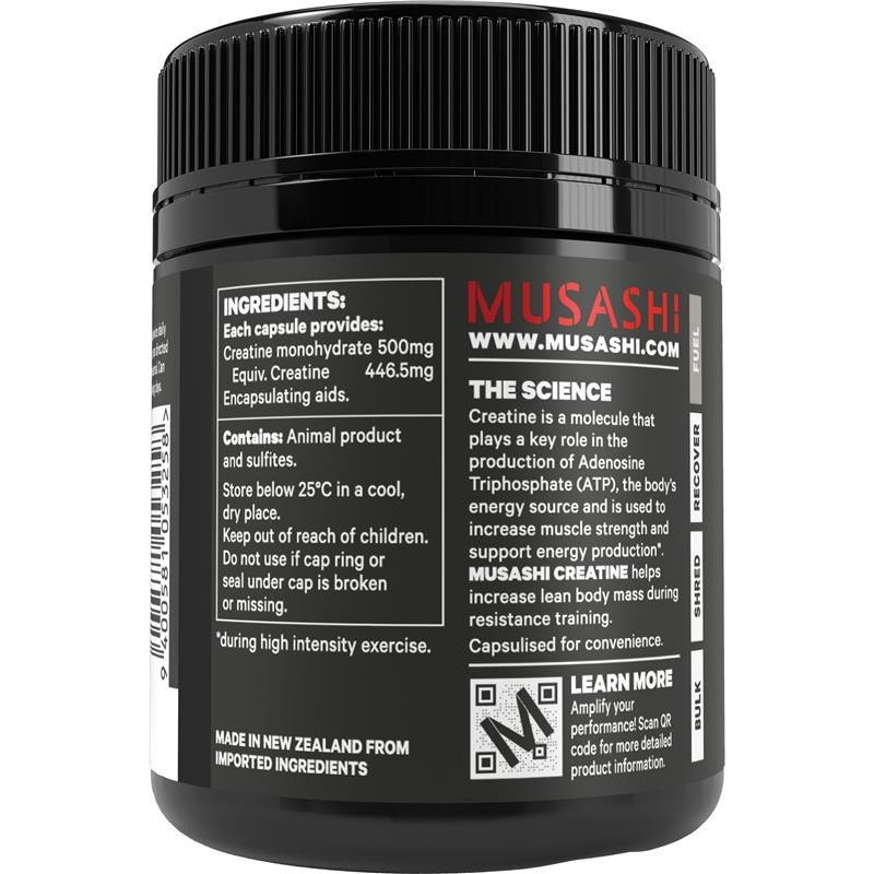Musashi Creatine Capsules 120 Capsules