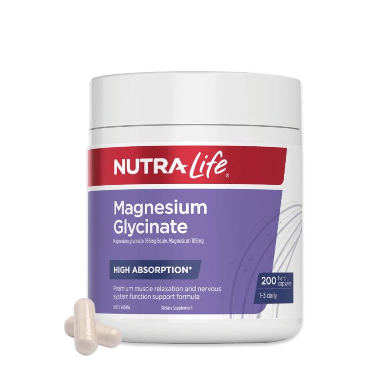 Nutra-Life Magnesium Glycinate 200 Capsules