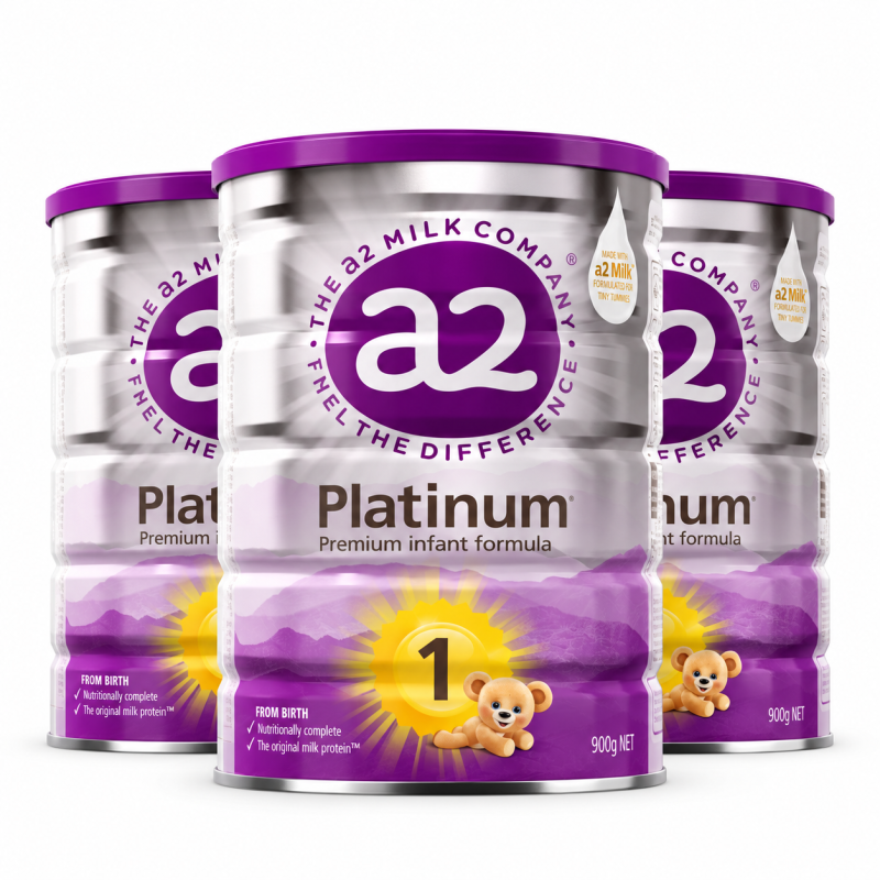 A2 Platinum Stage 1 Infant Formula 900g x 3 Tins