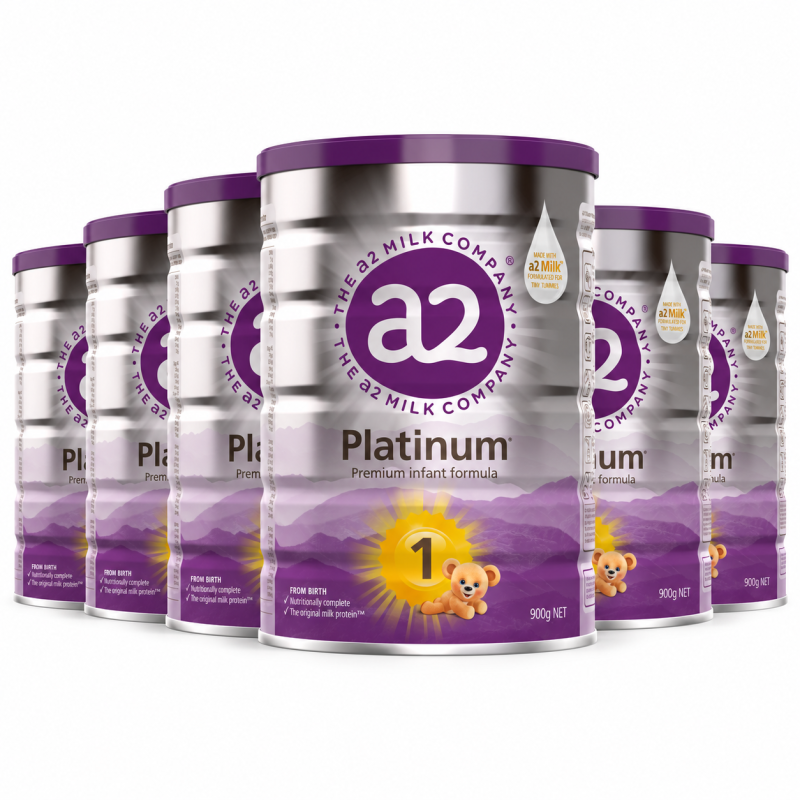 A2 Platinum Stage 1 Infant Formula 900g x 6 Tins