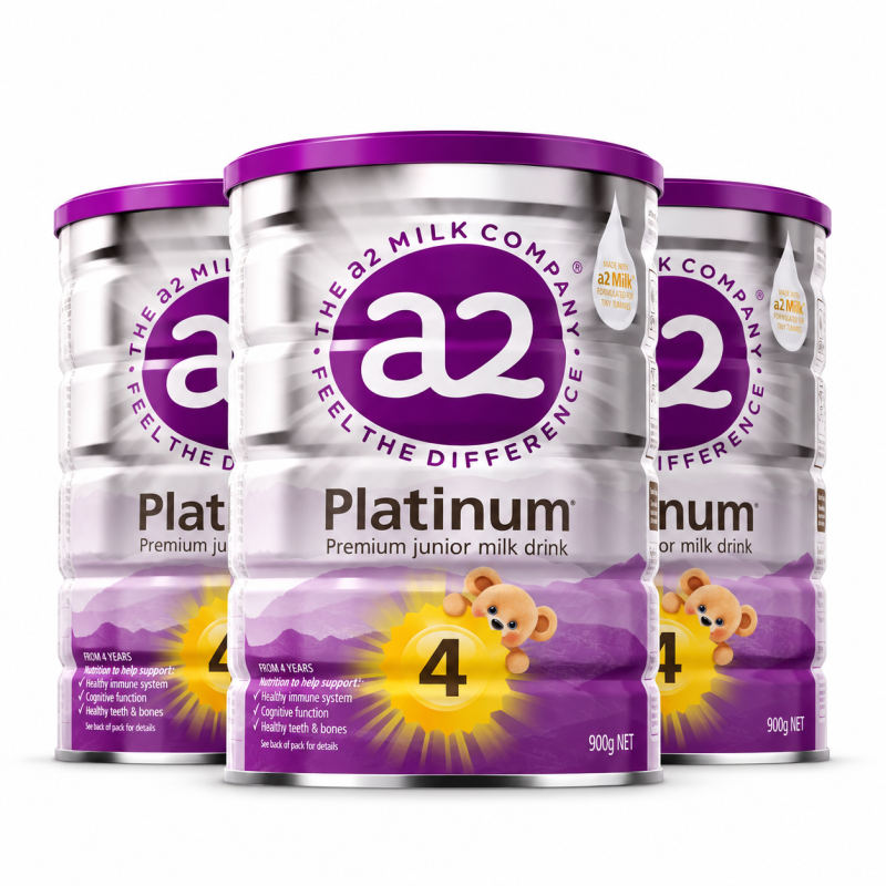 A2 Platinum Stage 4 Junior Milk Drink 4 Years+ 900g x 3 Tins