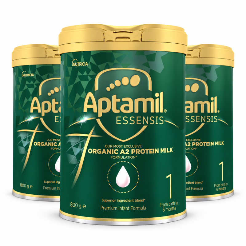 Aptamil Essensis Organic A2 Protein Stage 1 Infant Formula 800g x 3 Tins