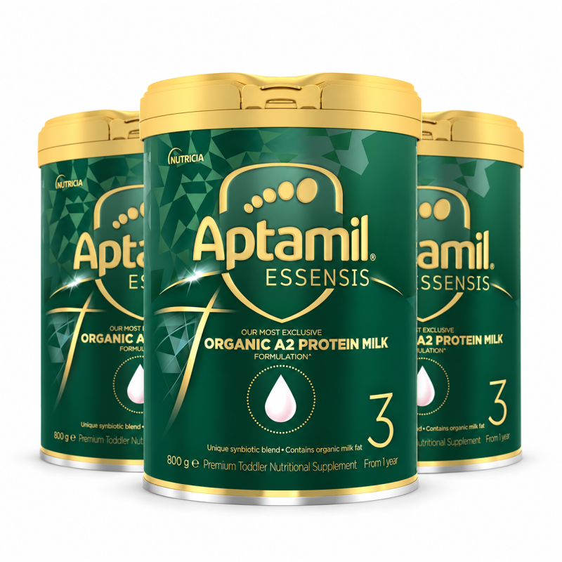 Aptamil Essensis Organic A2 Protein Stage 3 Toddler Milk Drink 800g x 3 Tins