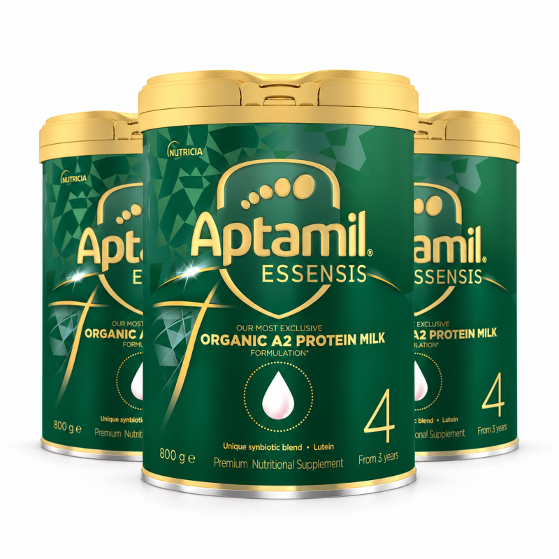 Aptamil Essensis Organic A2 Protein Stage 4 Junior Milk Drink 800g x 3 Tins