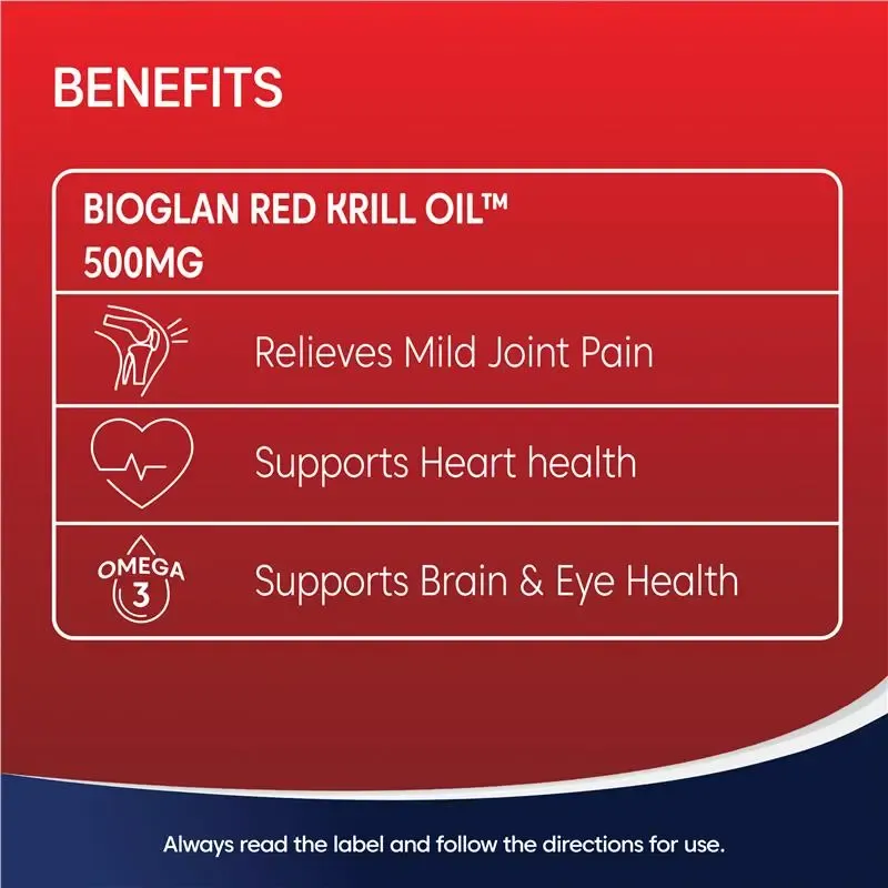 Bioglan-Red Krill Oil 500mg 120 Capsules