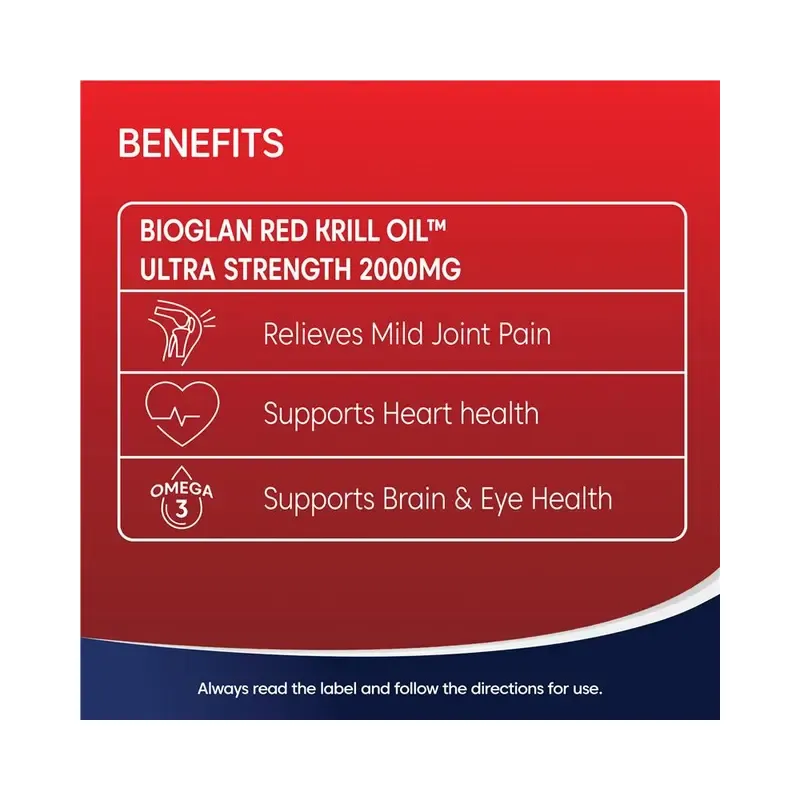 Bioglan Red Krill Oil 2000mg 30 Capsules