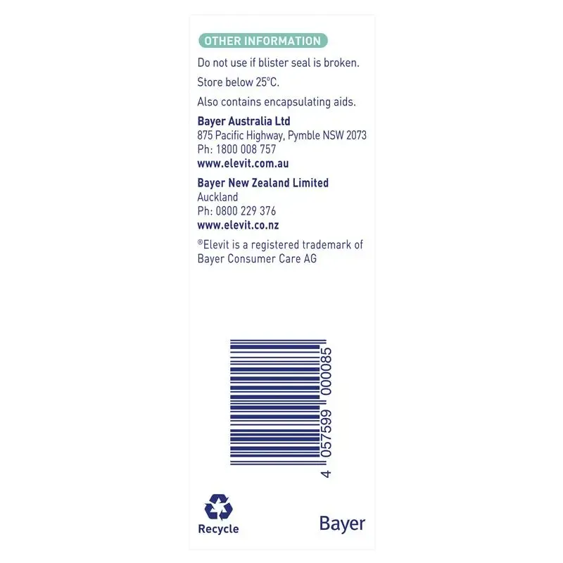 Bayer-Elevit Breastfeeding 60 Capsules