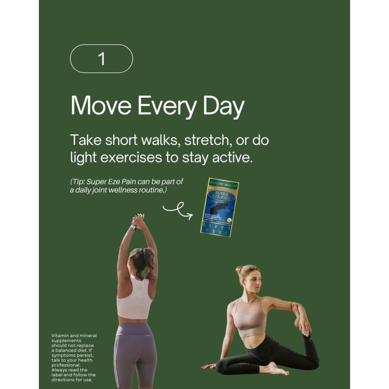 Wealthy Health-Super Eze-Pain Increase Joint Mobility Bone Health Formula 120 Tablets