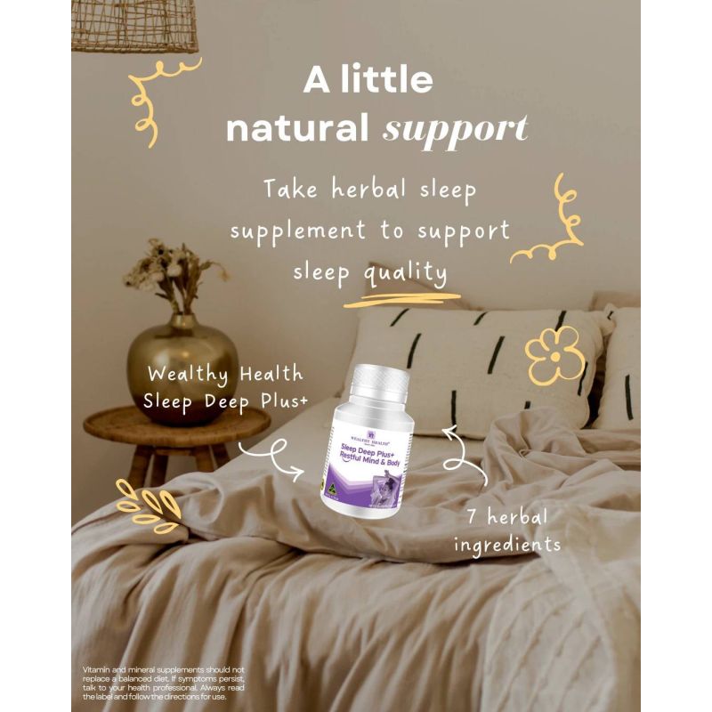 Wealthy Health-Sleep Deep Plus + Restful Mind & Body 60 Tablets