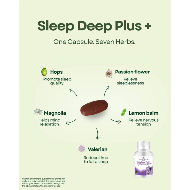 Wealthy Health-Sleep Deep Plus + Restful Mind & Body 60 Tablets