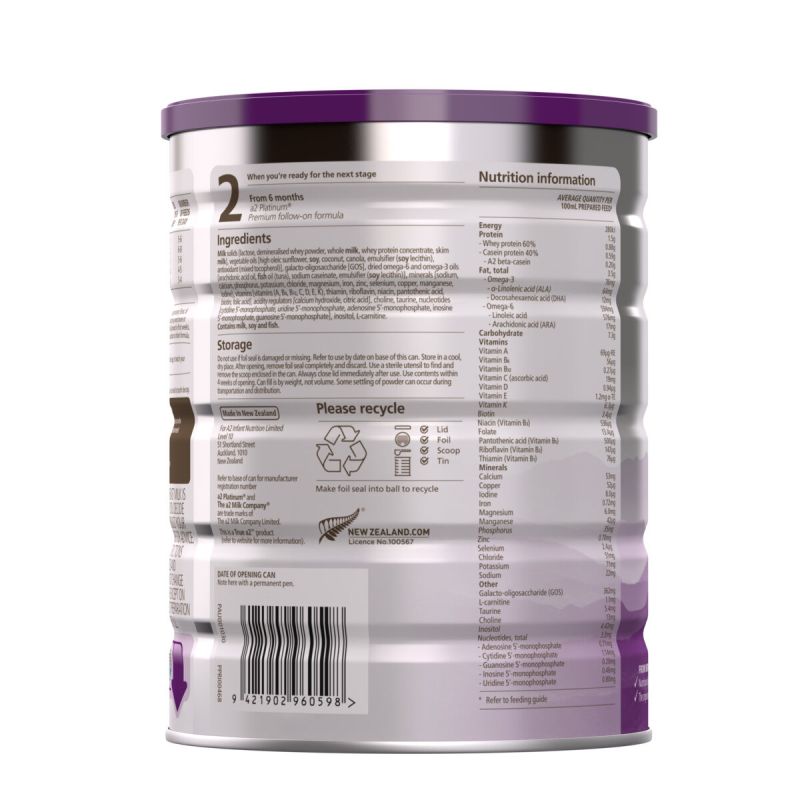A2 Milk-Stage 1 Platinum Premium Infant Formula From Birth 0-6 Months 900g