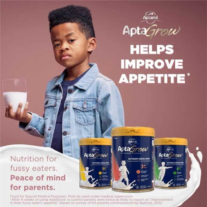 Aptamil-AptaGrow Nutrient Dense Drink For 3+ Years 900g