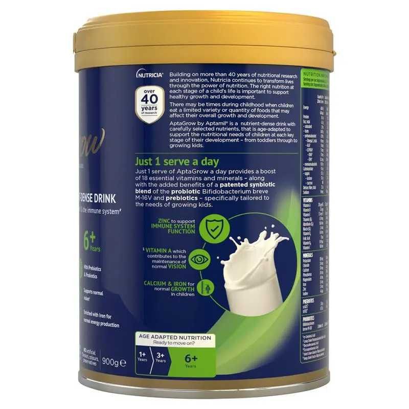 Aptamil-AptaGrow Nutrient Dense Drink For 6+ Years 900g