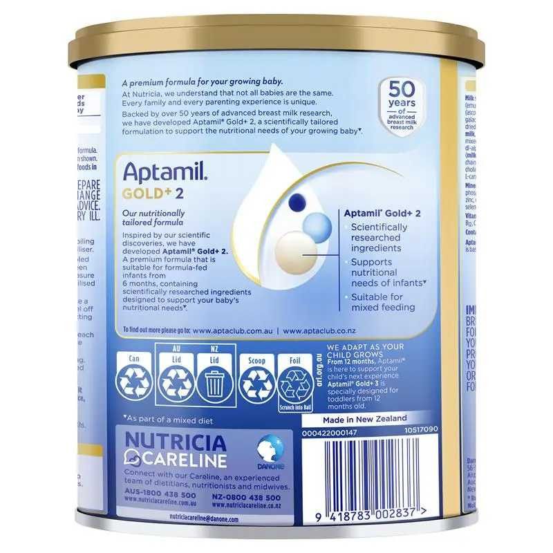 Aptamil-Stage 2 Gold+ Premium Follow-On Formula From 6-12 Months 900g