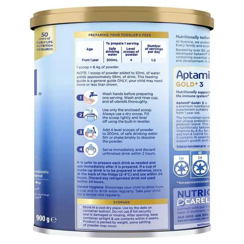 Aptamil-Stage 3 Gold+ Premium Toddler Nutritional Supplement From 1-2 Years 900g