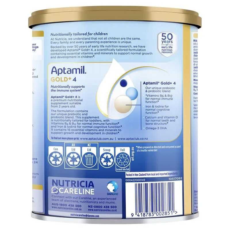 Aptamil-Stage 4 Gold+ Premium Junior Nutritional Supplement From 2 Years 900g