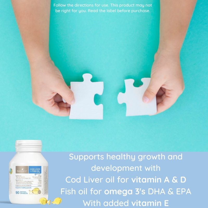 Bio Island-Cod Liver + Fish Oil 90 Capsules