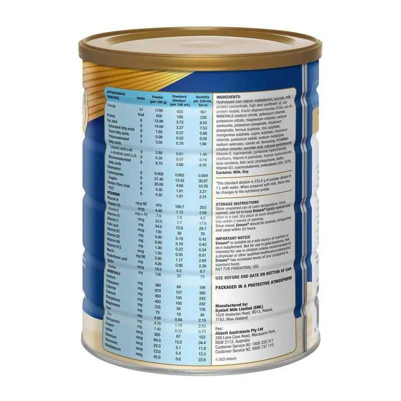 Ensure- Vanilla Powder 800g