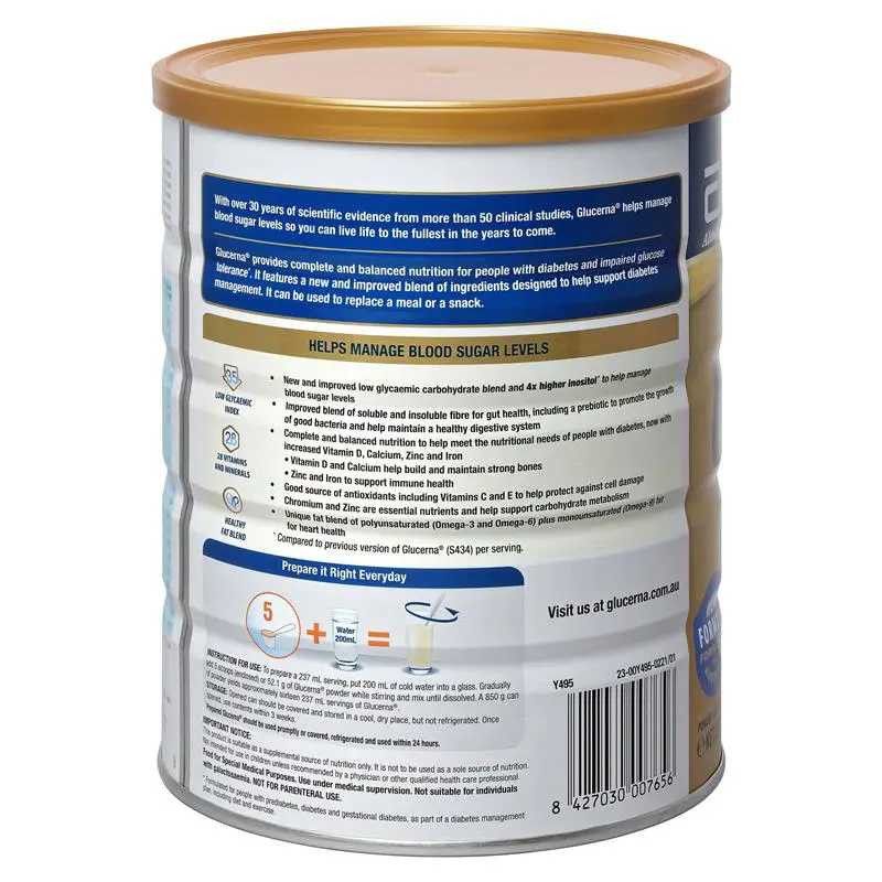 Glucerna- Vanilla Powder 850g