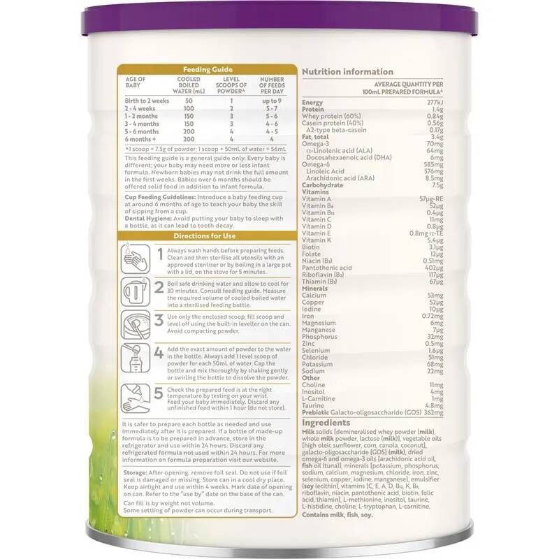 A2 Milk-Gentle Gold Premium Infant Formula Stage 1 From Birth 800g