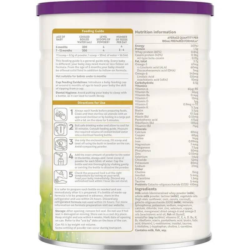A2 Milk-Gentle Gold Premium Follow-on Formula Stage 2 From 6 Months 800g