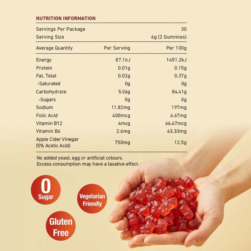 Unichi-Apple Cider Vinegar Gummy 60 Gummies