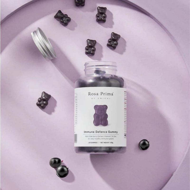 Unichi-Rosa Prima Elder Berry Immune Defense Gummy 60 Gummies