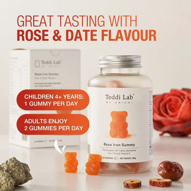 Unichi-Rose Iron 60 Gummies